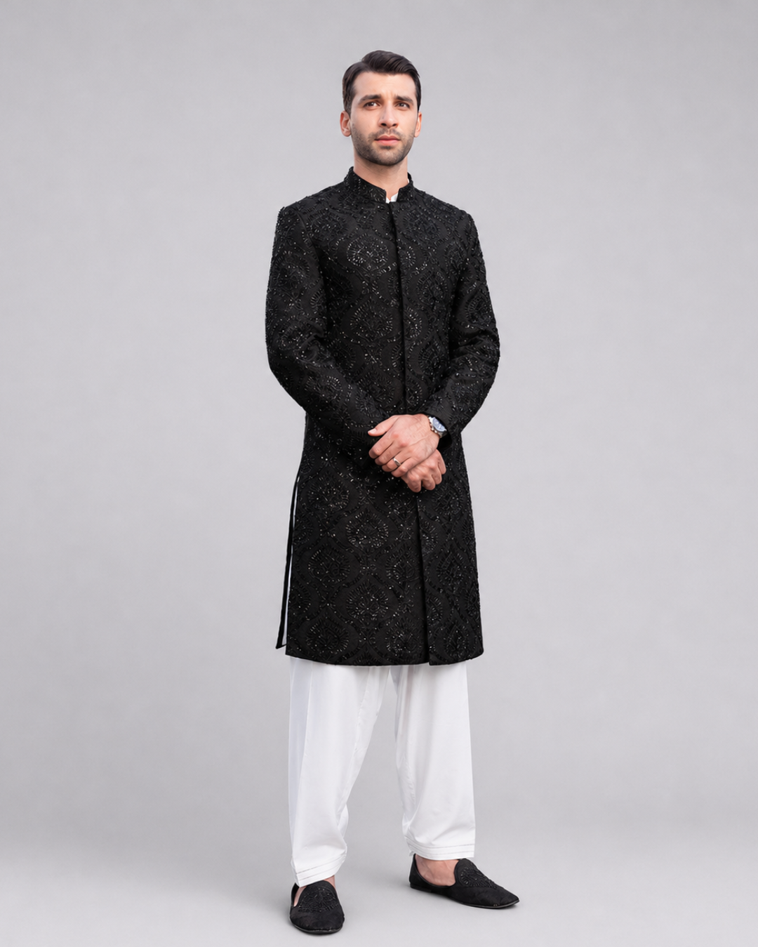 Jehangir Black Sherwani