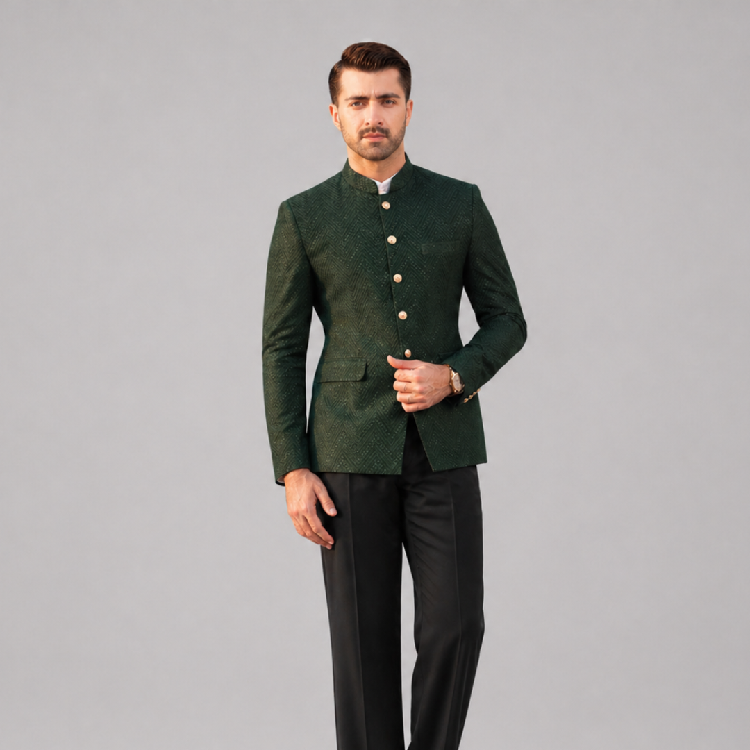 Malcom Dark Green Prince Coat