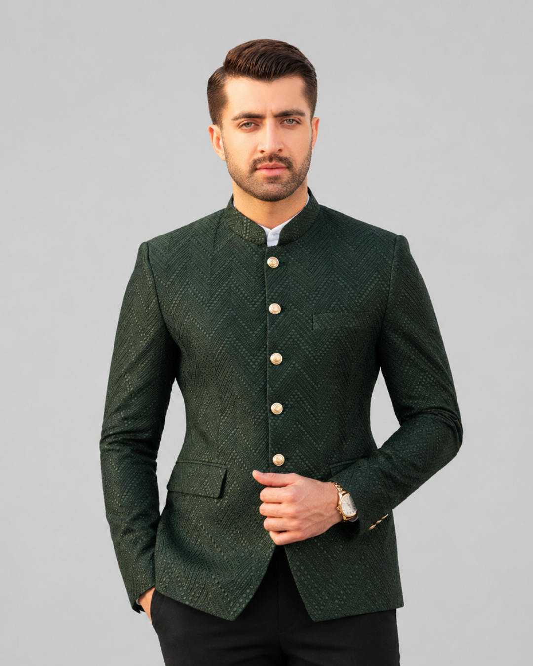 Malcom Dark Green Prince Coat