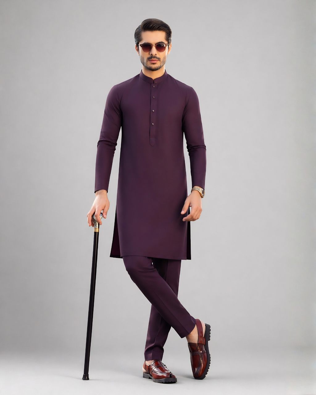 Sky Lavender Kameez Shalwar