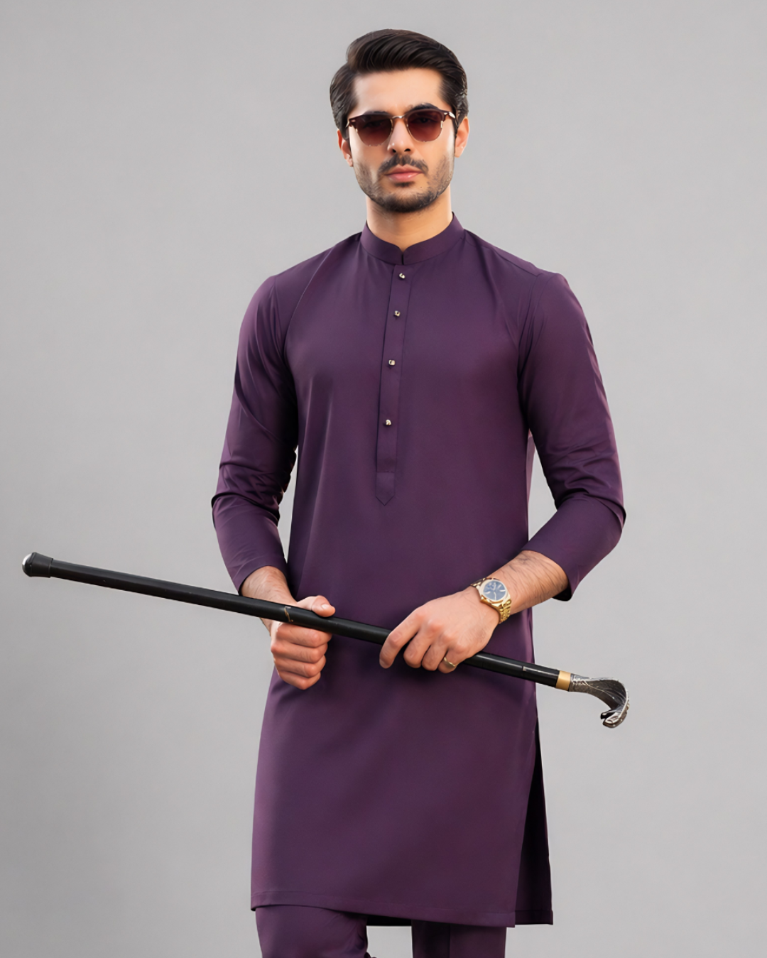 Sky Lavender Kameez Shalwar