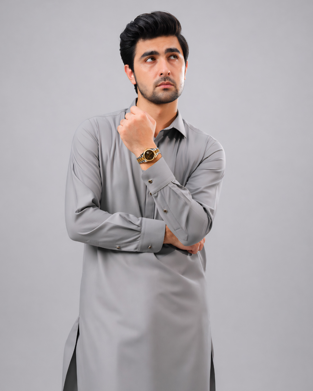 Grey Kameez Shalwar