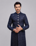 Shah Jahan Blue Sherwani