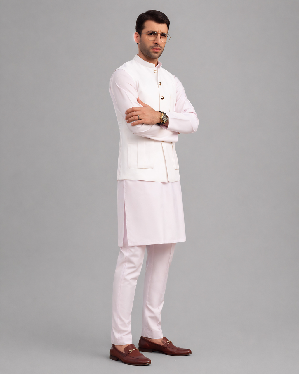 White Gold Waist Coat