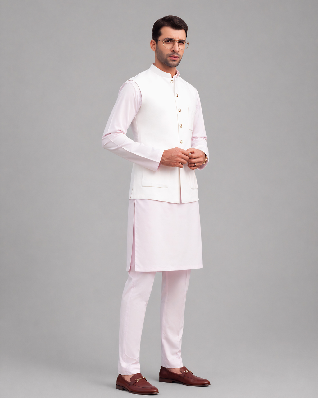 White Gold Waist Coat