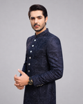 Shah Jahan Blue Sherwani