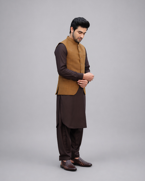 Desert Gold Waist Linen Waist Coat