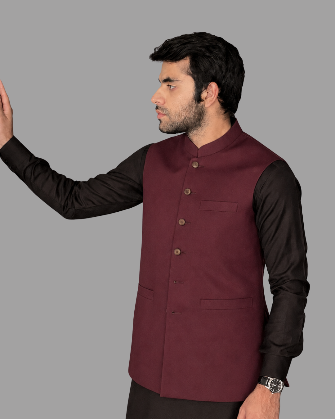 Maroon Waist Coat