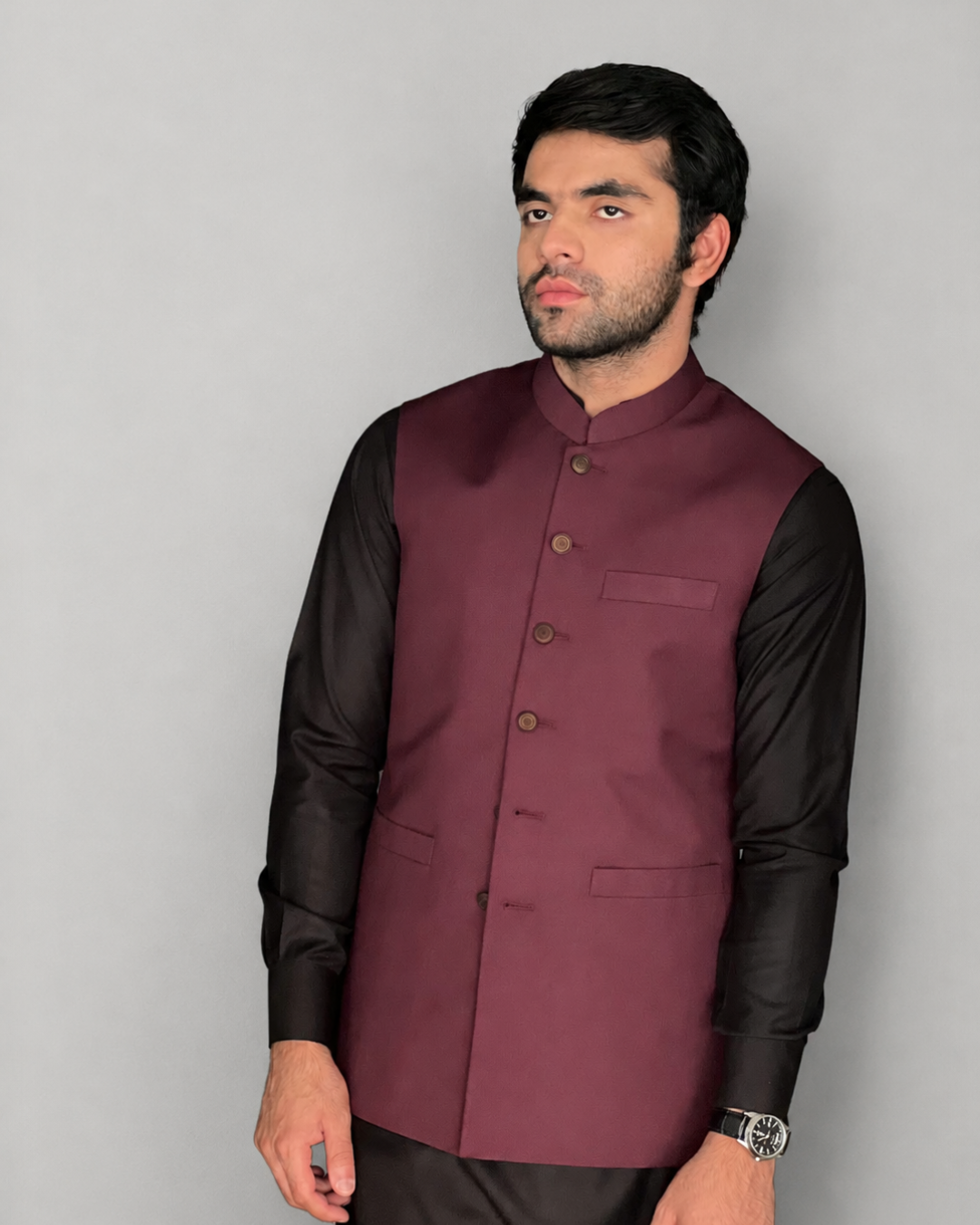 Maroon Waist Coat