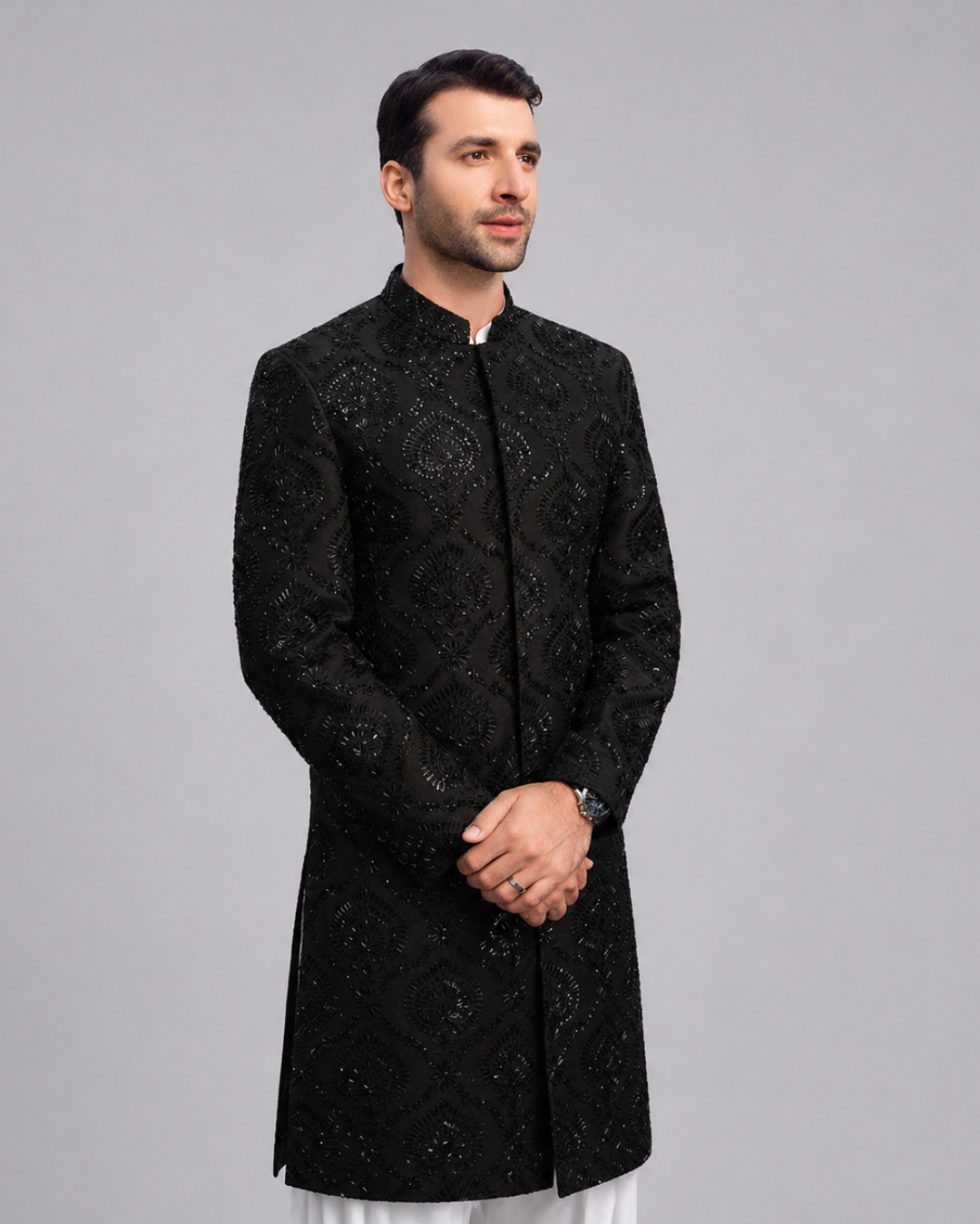 Jehangir Black Sherwani
